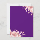 Budget Bloemrijke Verjaardagsfeest Roze Goud Paars Kaart (Achterkant)