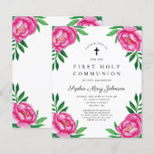 Budget Bloemschildering met waterverf Pioenrozen E (Voorkant / Achterkant)