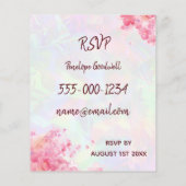 Budget Bloemschildering Trouw RSVP & Uitnodiging Flyer (Achterkant)