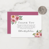 BUDGET Bloemstuk Rouwen Dankbetuigingkaart  Notitiekaartje (Voorkant / Achterkant in situ)