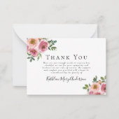 BUDGET Bloemstuk Rouwen Dankbetuigingkaart  Notitiekaartje (Voorkant)