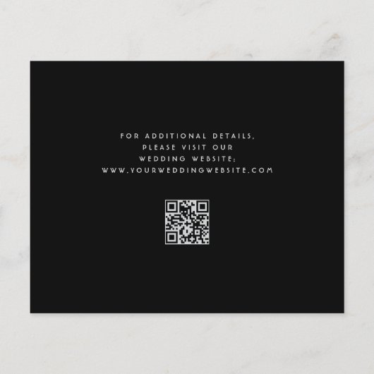 Budget Bloemstuk Teal Zilver QR Code Bewaar de Dat (Achterkant)