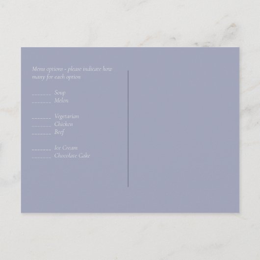 Budget Blozende Roze Bloemige Stof Blauw Bruiloft Briefkaart (Achterkant)