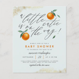 Budget Blue A Little Cutie Oranje Baby shower