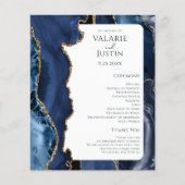 Budget Blue Agaat Gold Glitter Trouwprogramma (Voorkant)