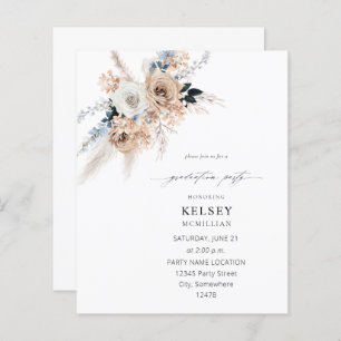 Budget Blue & Beige Boho Floral Gradual Party