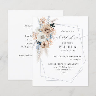 Budget Blue & Beige Boho Floral Vrijgezellenfeest