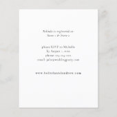 Budget Blue & Beige Boho Floral Vrijgezellenfeest Flyer (Achterkant)