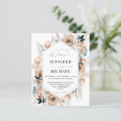 Budget Blue & Beige Boho Floral Wedding (Staand voorkant)