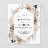 Budget Blue & Beige Boho Floral Wedding (Voorkant)