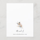 Budget Blue & Beige Boho Floral Wedding 2 (Achterkant)