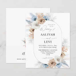 Budget Blue & Beige Boho Floral Wedding 2