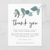 Budget Blue Blauwgroen Eucalyptus Weddenschap Hart (Voorkant)