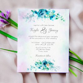 Budget Blue blauwgroen green blobloblob bruiloft u