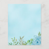 Budget Blue Boy Beer Groene Douche Uitnodiging (Achterkant)