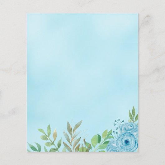 Budget Blue Boy Beer Groene Douche Uitnodiging (Achterkant)