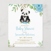 Budget Blue Boy Beer Groene Douche Uitnodiging (Voorkant)