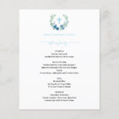 Budget Blue Boy Bloemenkrans Doop Menu (Voorkant)