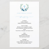 Budget Blue Boy Bloemenkrans Doop Menu (Voorkant)