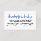 Budget Blue/Boy "Books for Baby" Tussenvoegsel Informatiekaartje (Voorkant)
