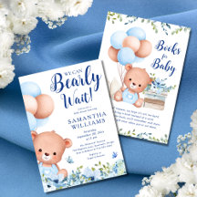 Budget Blue Boy Teddy Bear Boeken voor Baby shower