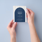 BUDGET Blue Classic Retro Weddenschap Flyer (Hand)