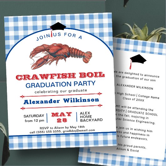 BUDGET Blue Crawfish Boil AFSTUDEERDER Party Inves