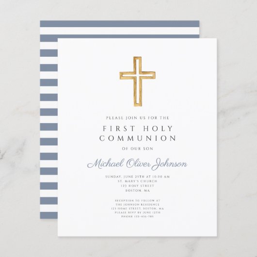 Budget Blue Cross Religious Boy First Community (Voorkant / Achterkant)