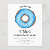 Budget Blue Donut Boy's eerste verjaardagsfeestje (Voorkant)