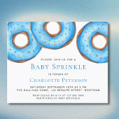 Budget Blue Donuts Boy Baby Sprinkle Uitnodiging