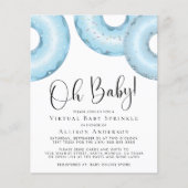 Budget Blue Donuts Virtual Baby Sprinkle nodigt ui (Voorkant)