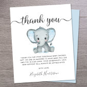 Budget Blue Elephant Baby shower Hartelijk dank