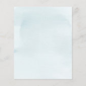 Budget Blue Elephant Boy Baby shower Invitation Flyer (Achterkant)