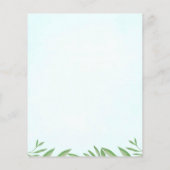 Budget Blue Elephant Boy Baby shower Invitation Flyer (Achterkant)