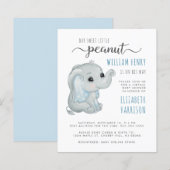 Budget Blue Elephant Virtual Baby Boy Shower (Voorkant / Achterkant)