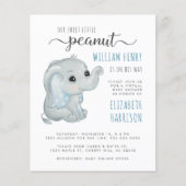 Budget Blue Elephant Virtual Baby Boy Shower (Voorkant)