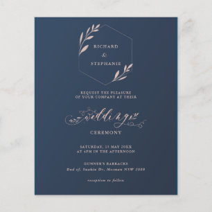 Budget Blue en Pink Foliage Weddenschap Flyer