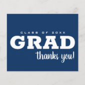 Budget Blue en White Afstudeerder Dank u wel (Voorkant)