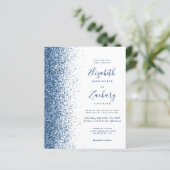 Budget Blue Faux Glitter Wedding (Staand voorkant)