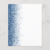 Budget Blue Faux Glitter Wedding (Achterkant)