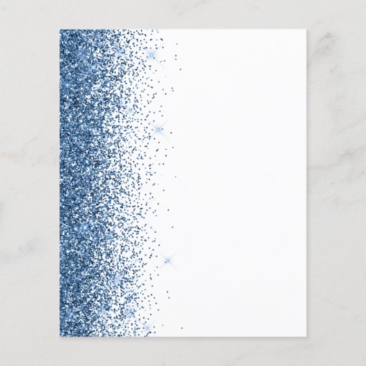 Budget Blue Faux Glitter Wedding (Achterkant)