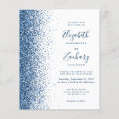 Budget Blue Faux Glitter Wedding (Voorkant)