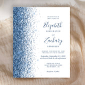 Budget Blue Faux Glitter Wedding