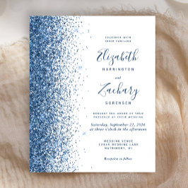 Budget Blue Faux Glitter Wedding