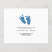 Budget Blue Feet Couples Baby shower Uitnodiging (Achterkant)