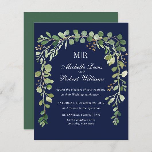 BUDGET Blue FLORAL Arch Summer Spring bruiloft (Voorkant / Achterkant)