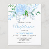 Budget Blue Floral Baptism Boy (Voorkant)