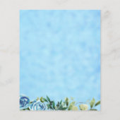 Budget Blue Floral Beer Boy Baby shower (Achterkant)