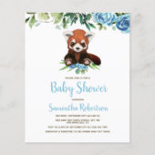 Budget Blue Floral Beer Boy Baby shower (Voorkant)