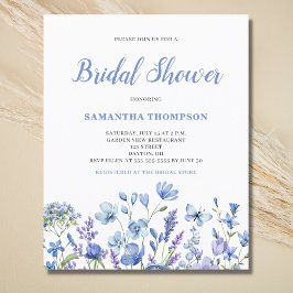 Budget Blue Floral Bridal Shower